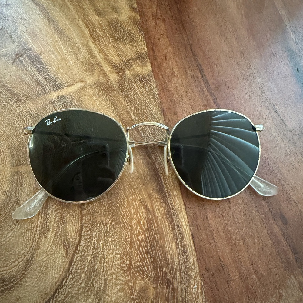 Ray-Ban Black Lens Gold Frame Sunglasses